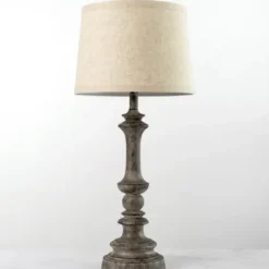 Table Lamps-Kirkland's Home Savannah Spindle Table Lamp Gray