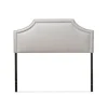 Beds & Headboards-Kirkland's Home Scalloped Corner Queen Headboard Gray
