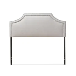 Beds & Headboards-Kirkland's Home Scalloped Corner Queen Headboard Gray