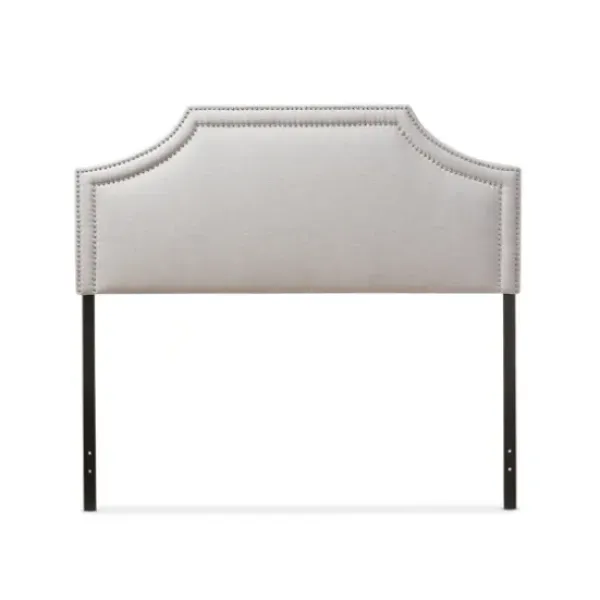 Beds & Headboards-Kirkland's Home Scalloped Corner Queen Headboard Gray