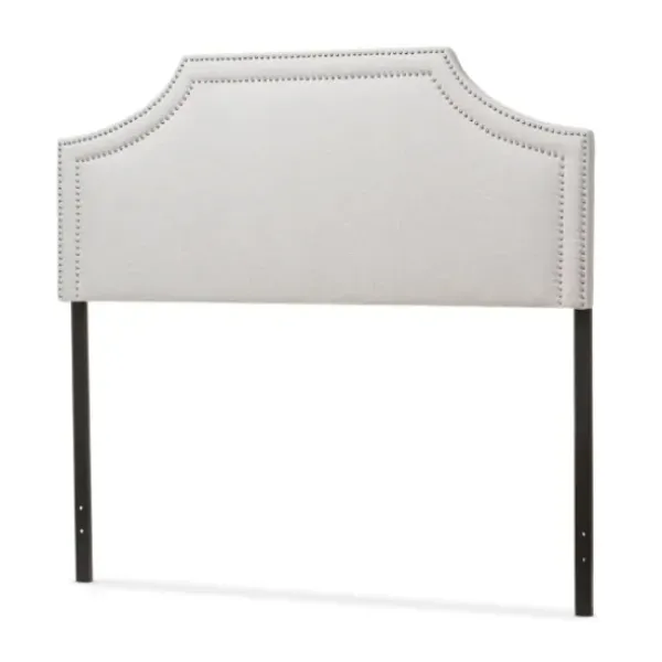 Beds & Headboards-Kirkland's Home Scalloped Corner Queen Headboard Gray