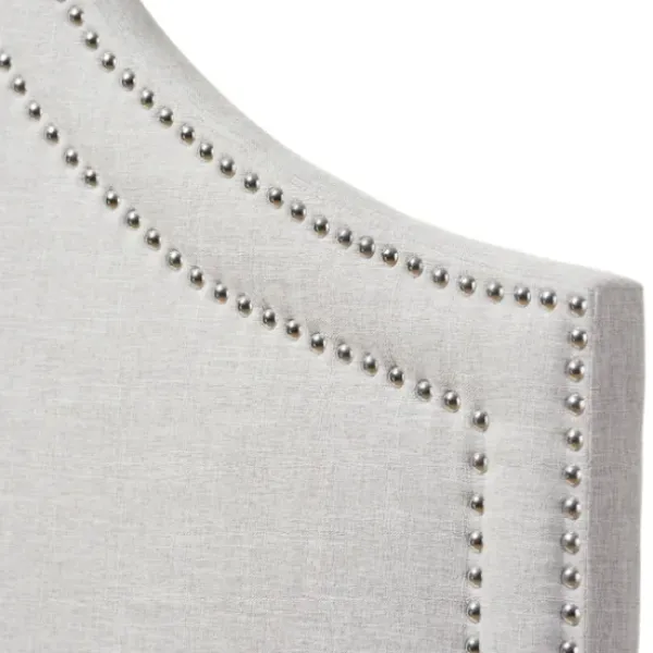 Beds & Headboards-Kirkland's Home Scalloped Corner Queen Headboard Gray