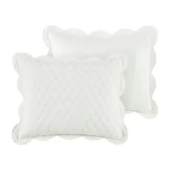 Quilts-Kirkland's Home Scalloped Crinkle 3-Pc. Cali King Quilt Set Ivory