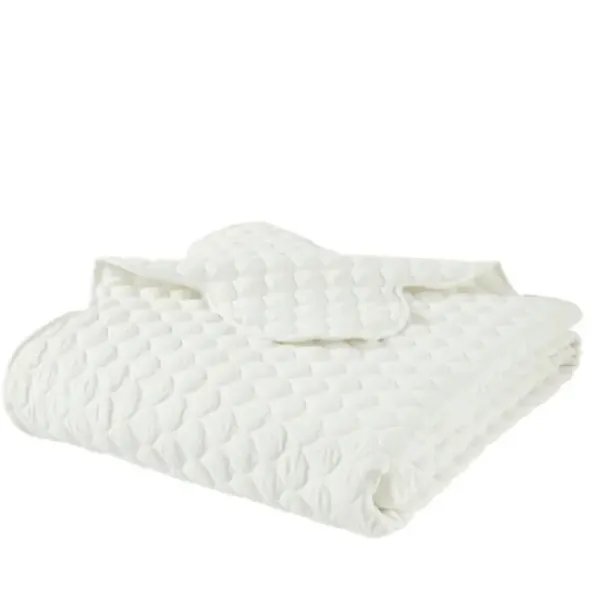 Quilts-Kirkland's Home Scalloped Crinkle 3-Pc. Cali King Quilt Set Ivory