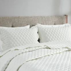 Quilts-Kirkland's Home Scalloped Crinkle 3-Pc. Cali King Quilt Set Ivory