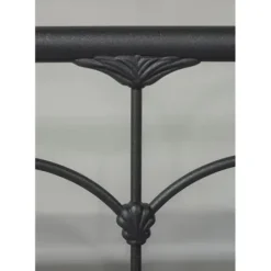Beds & Headboards-Kirkland's Home Scalloped Metal Josie King Headboard Black