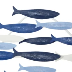 Wall Plaques-Kirkland's Home Schooling Fish Metal Wall Plaque Blue