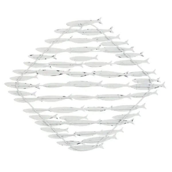 Wall Plaques-Kirkland's Home Schooling Fish Metal Wall Plaque Blue