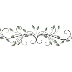 Wall Plaques-Kirkland's Home Scrolled Patina Leaf Wall Plaque Brown/Green