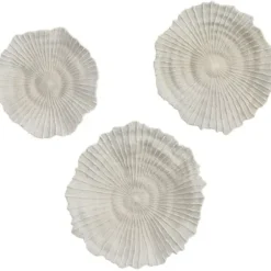 Wall Plaques-Kirkland's Home Sea Coral Wall Plates, Set Of 3 Ivory