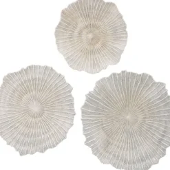 Wall Plaques-Kirkland's Home Sea Coral Wall Plates, Set Of 3 Ivory