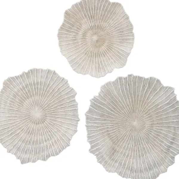 Wall Plaques-Kirkland's Home Sea Coral Wall Plates, Set Of 3 Ivory