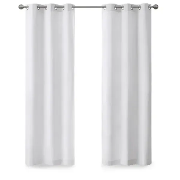 Curtains & Drapes-Kirkland's Home Sea Foam Branches Curtain Panel Set, 96 In. Blue/Ivory