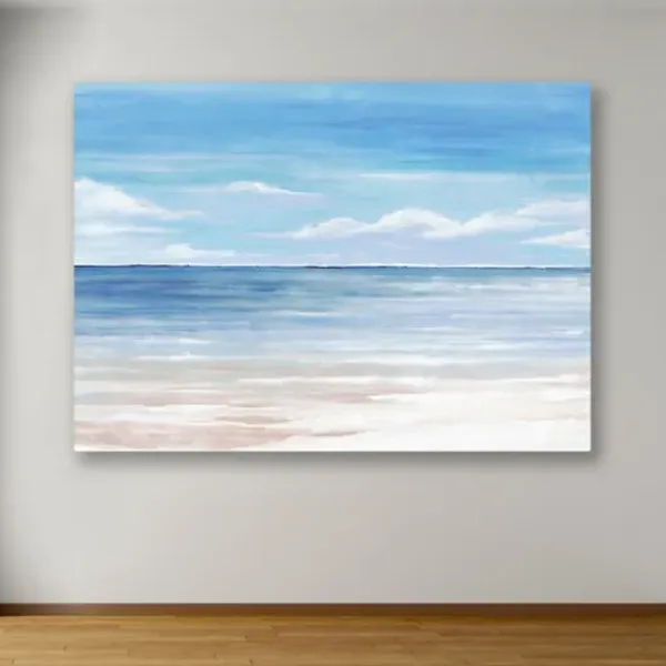 Canvas Art-Kirkland's Home Sea Landscape Iii Giclee Canvas Art Print Blue
