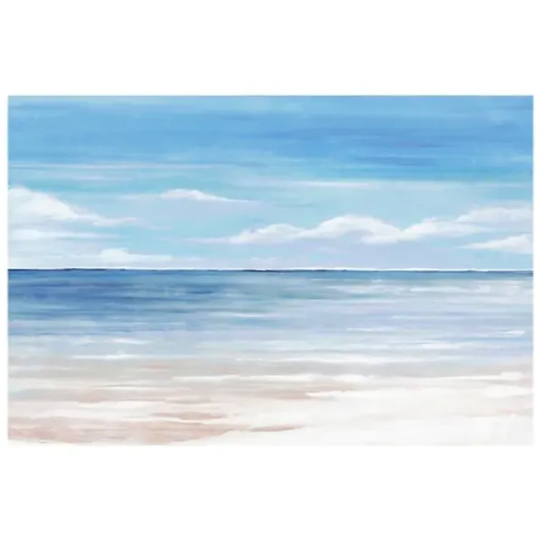 Canvas Art-Kirkland's Home Sea Landscape Iii Giclee Canvas Art Print Blue