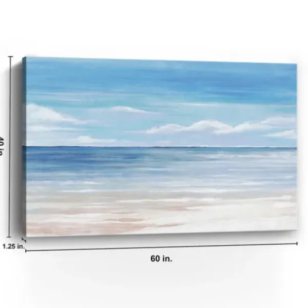 Canvas Art-Kirkland's Home Sea Landscape Iii Giclee Canvas Art Print Blue