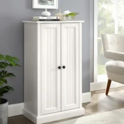 Cabinets & Sideboards-Kirkland's Home Seaside Accent Cabinet White