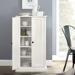 Cabinets & Sideboards-Kirkland's Home Seaside Accent Cabinet White