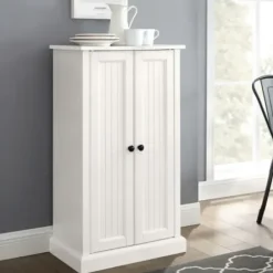 Cabinets & Sideboards-Kirkland's Home Seaside Accent Cabinet White