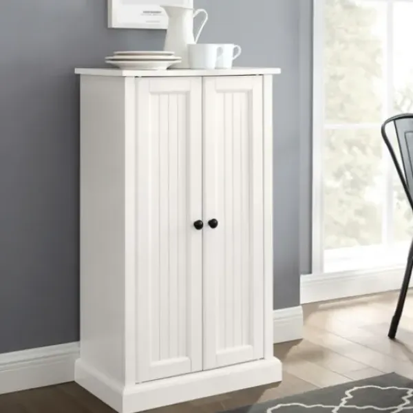 Cabinets & Sideboards-Kirkland's Home Seaside Accent Cabinet White