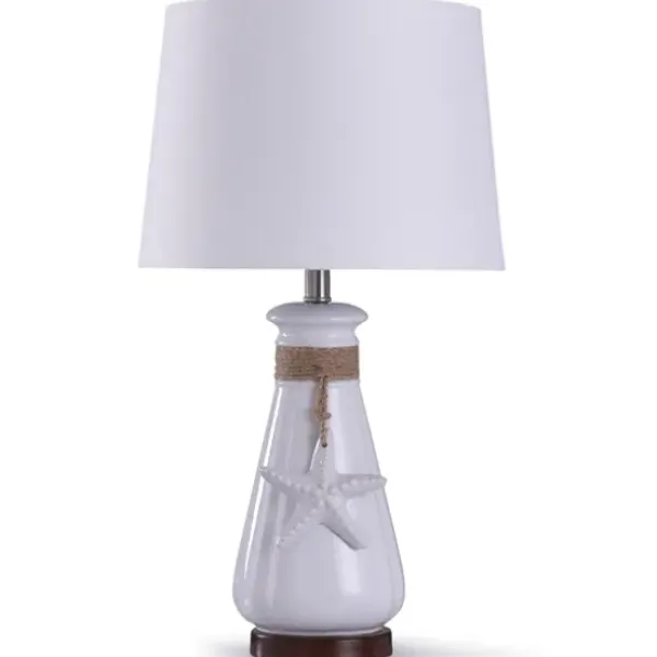 Table Lamps-Kirkland's Home Seaside Rope Tie Table Lamp White