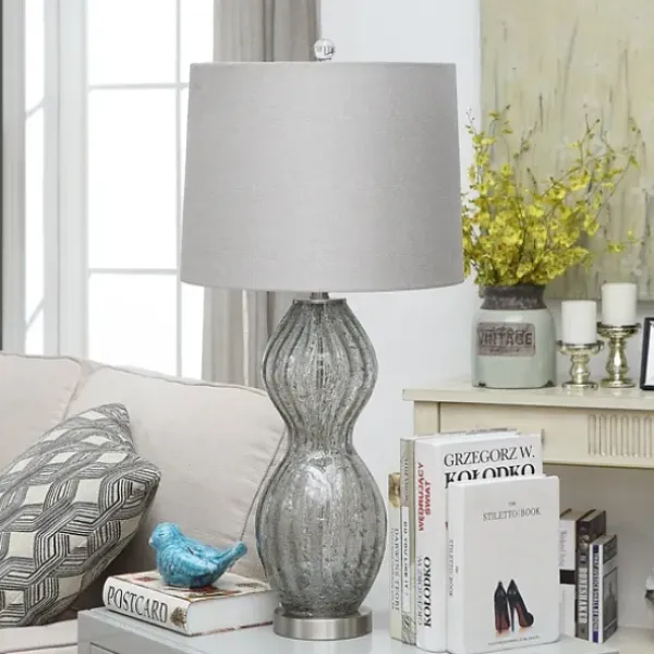 Table Lamps-Kirkland's Home Seeded Hourglass Table Lamp Gray