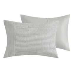 Comforters-Kirkland's Home Seersucker 3-Pc. Cali King Comforter Set Gray