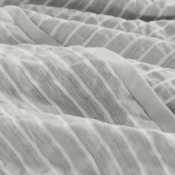 Comforters-Kirkland's Home Seersucker 3-Pc. Cali King Comforter Set Gray