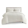 Comforters-Kirkland's Home Seersucker 3-Pc. Full/Queen Comforter Set Ivory