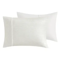 Comforters-Kirkland's Home Seersucker 3-Pc. Full/Queen Comforter Set Ivory