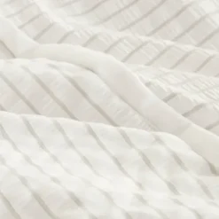 Comforters-Kirkland's Home Seersucker 3-Pc. Full/Queen Comforter Set Ivory