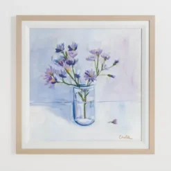 Framed Art-Kirkland's Home September Aster Framed Art Print Blue/Purple