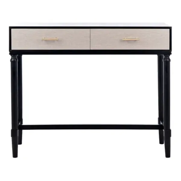 Console Tables-Kirkland's Home Serena 2-Drawer Console Table Black