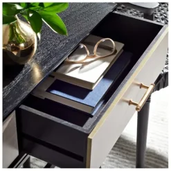 Console Tables-Kirkland's Home Serena 2-Drawer Console Table Black