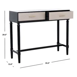 Console Tables-Kirkland's Home Serena 2-Drawer Console Table Black