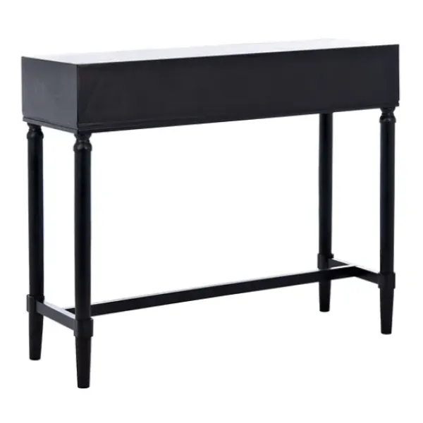Console Tables-Kirkland's Home Serena 2-Drawer Console Table Black