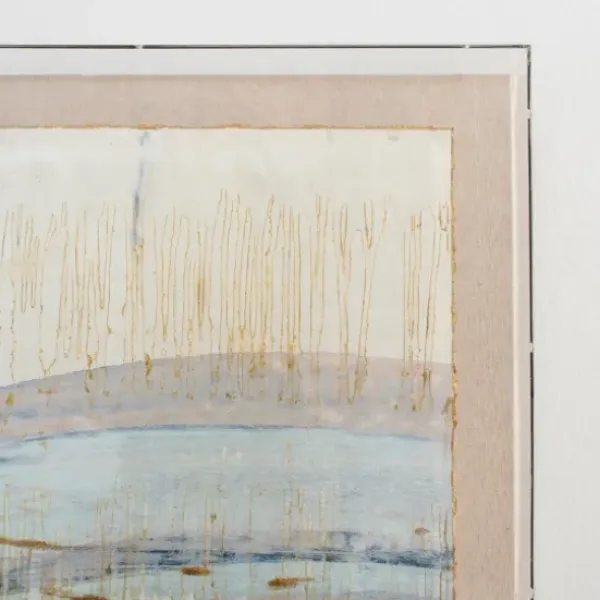 Framed Art-Kirkland's Home Serenity Blue Ii Shadowbox Art Print Ivory/Blue/Gold