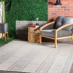 Outdoor Rugs-Kirkland's Home Shading Sisal Outdoor Area Rug, 5X8 Tan