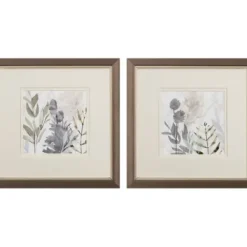 Framed Art-Kirkland's Home Shadow Woods Framed Art Prints, Set Of 2 Gray/Ivory