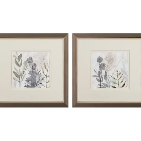 Framed Art-Kirkland's Home Shadow Woods Framed Art Prints, Set Of 2 Gray/Ivory