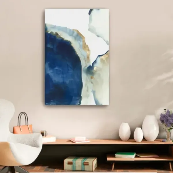 Canvas Art-Kirkland's Home Shapes Of Watercolor Canvas Art Print Blue