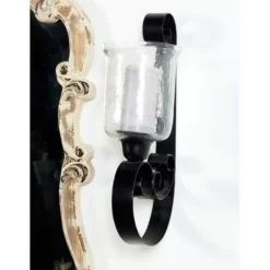 Sconces-Kirkland's Home Shayne Black Iron Scroll Sconce
