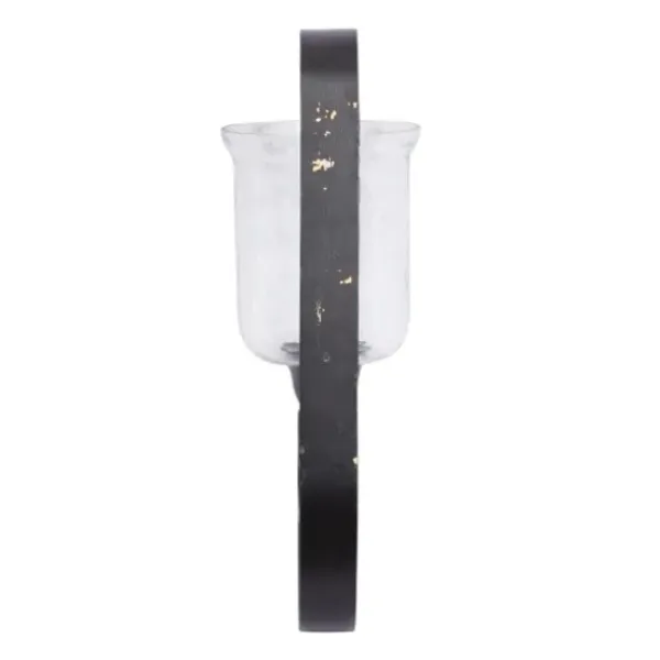 Sconces-Kirkland's Home Shayne Black Iron Scroll Sconce
