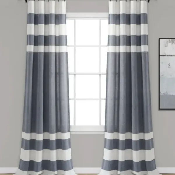 Curtains & Drapes-Kirkland's Home Sheer Birdie Curtain Panel Set, 84 In. Gray