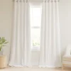Curtains & Drapes-Kirkland's Home Sheer Blue Botanical Curtain Panel Set, 84 In. White/Blue