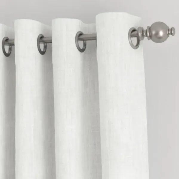 Curtains & Drapes-Kirkland's Home Sheer Blue Botanical Curtain Panel Set, 84 In. White/Blue