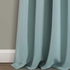Curtains & Drapes-Kirkland's Home Sheer Blue Botanical Curtain Panel Set, 95 In. White/Blue