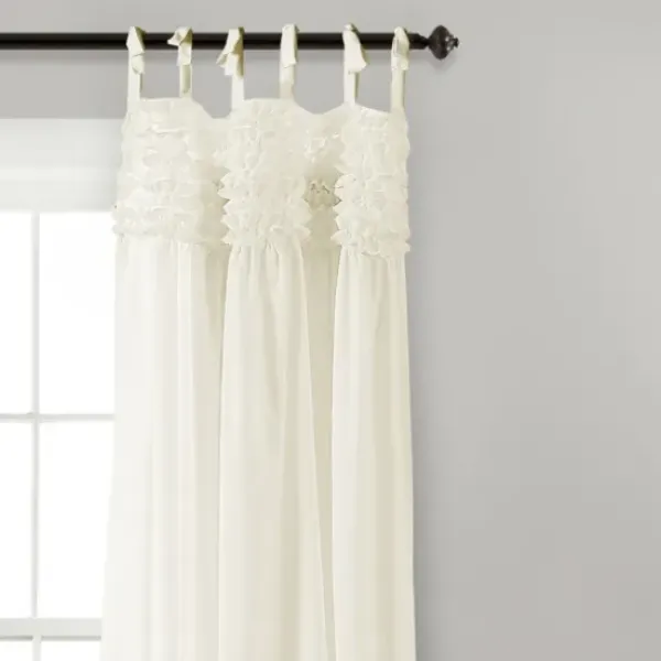 Curtains & Drapes-Kirkland's Home Sheer Dark Linen Curtain Panel, 96 In. Gray