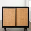 Cabinets & Sideboards-Kirkland's Home Shelby And Natural Cane Cabinet Black