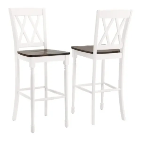 Bar Stools & Counter Height Stools-Kirkland's Home Shelly Classic Bar Stools, Set Of 2 White